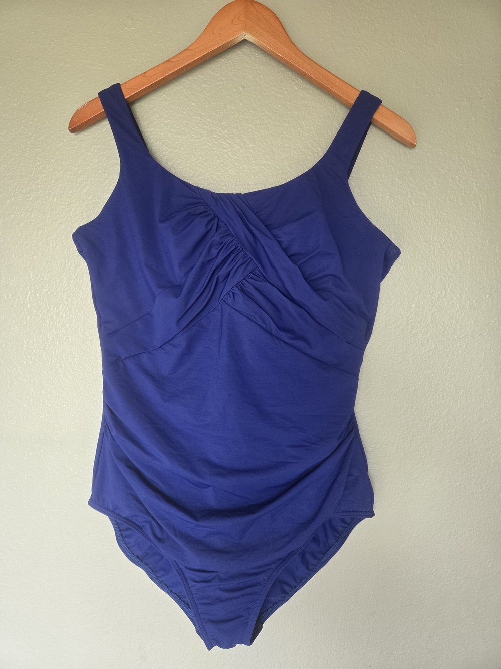 Lands' End Royal Blue One-Piece Swimsuit, Bathing Suit 16DD